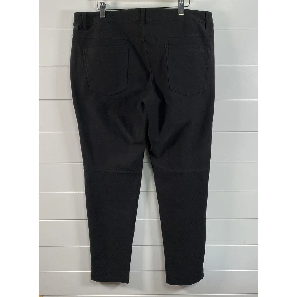 Lululemon Pants Mens 38 Black Slim Fit Athletic Stretch Zip Pocket Taper Commute